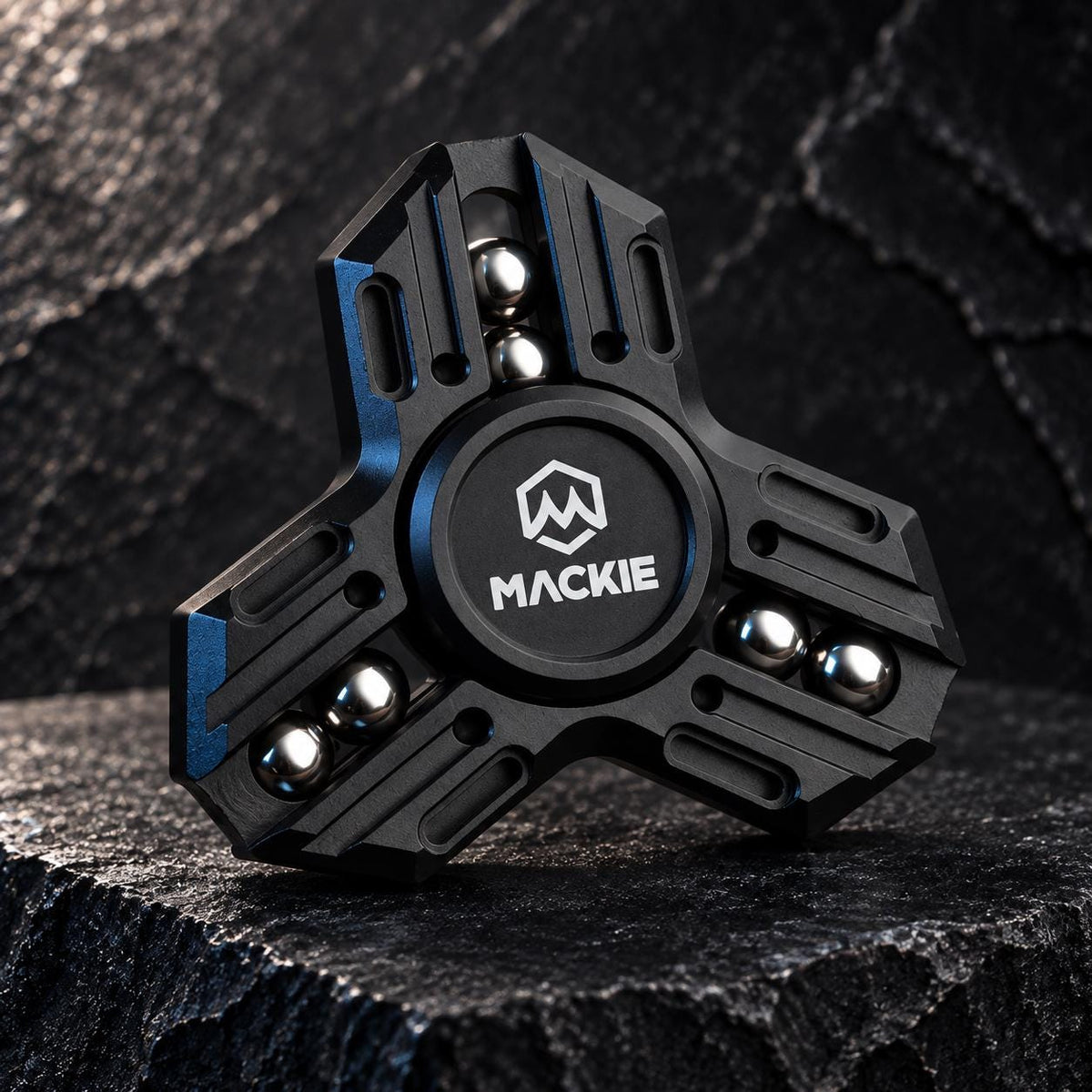Spinner Knight Mini 3.0 : noir avec billes visibles