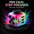 Cube fidget 6 faces : multicolore avec éclaboussures colorées